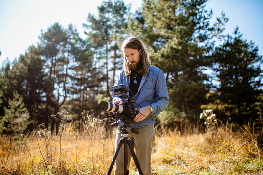Filmmaker filming