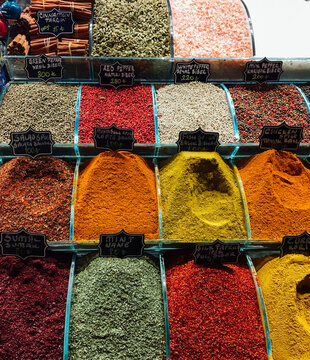 Spices in Various Colors 
