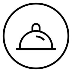 Obraz premium Cloche Circular line icon