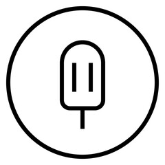 Popsicles Circular line icon