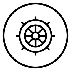 Ship Circular line icon