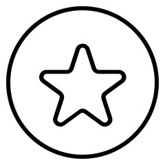 Starfish Circular line icon