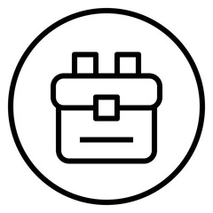 Backpack Circular line icon