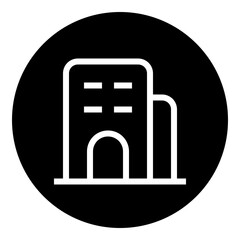 Hotel Circular glyph icon