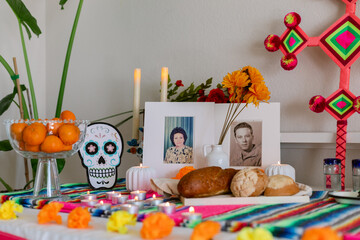 Domestic altar for the dead at home