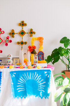 Mexican altar setup indoor