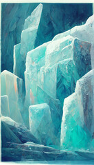 ice background abstract high quality illustration Generative AI Content by Midjourney