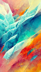 ice colorful background abstract high quality illustration Generative AI Content by Midjourney