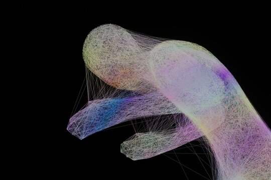 Abstract man made of wires