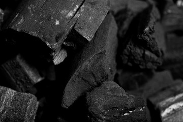 heap of natural coal detail 