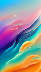 3d 8k 16k fluid pastel color paintbrush strokes illustration Generative AI Content by Midjourney