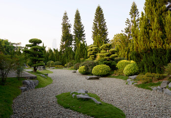 Close-up Japanese garden, zen design