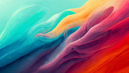 3d 8k 16k fluid pastel color paintbrush strokes illustration Generative AI Content by Midjourney