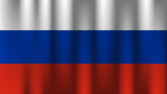 flag of  russia country nation symbol 3d textile satin effect  background wallpaper vector
