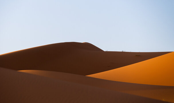 Beatiful view of dunes in Sahara desert, Morocco.