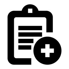 Obraz premium Add Assignment glyph icon