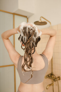 Hair care routine concept