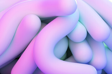 Abstract 3D Colorful purple Wires