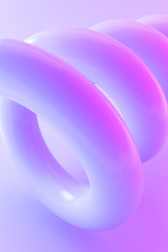 Abstract 3D Colorful purple Wires