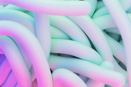 Abstract 3D Colorful Wires