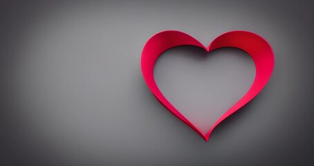 heart shaped paper cut background, illustration, Generative AI