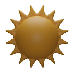 3d Render A sunny day with the Sun rising Transparent