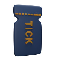 3d render ticket to watch a beautiful moment of transparent