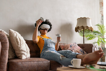 Person Using Virtual Reality Headset