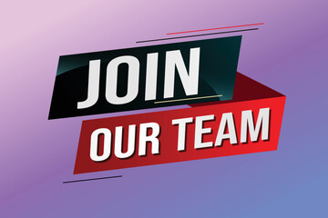join our team word concept vector illustration with modern futuristic 3d style for landing page template ui web mobile app poster banner flyer background gift card coupon label wallpaper	
