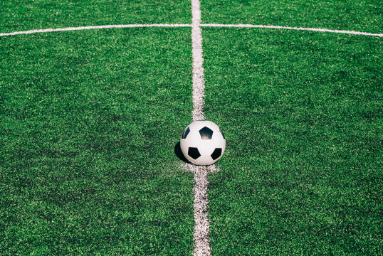 soccer ball on the field .