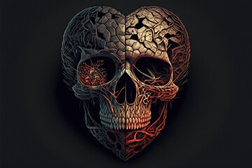 Heart Skull