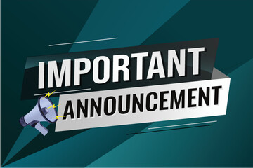 important announcement word concept vector illustration lines modern futuristic 3d style for landing page template ui web mobile app poster banner flyer background gift card coupon label wallpaper