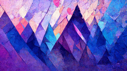 abstract background consisting of triangles. Gradient blue color illustration Generative AI Content by Midjourney