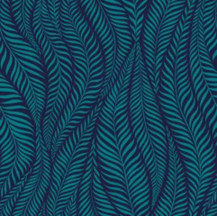 Tuinposter Luxury seamless pattern with palm leaves. Modern stylish floral background. © Oleksandra