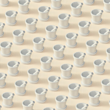 Repetition concept, pestle and mortar