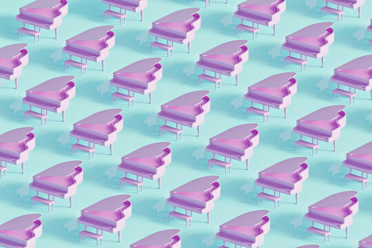 Repetition concept, piano