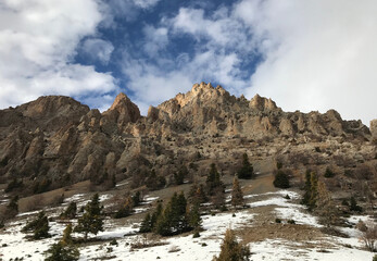 Aladaglar Mountain Range in Nigde, Turkey. Aladaglar is most important mountain range in Turkey.