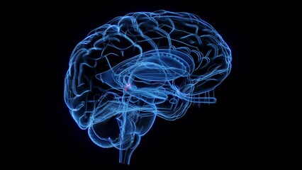 3D rendered medical animation of the pineal body