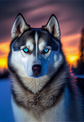 siberian husky dog