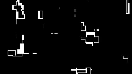 VJ グリッチ ノイズ シンプル 白黒 黒背景 [別Verあり]