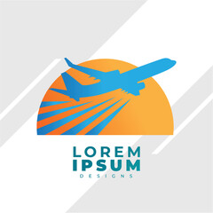 Aviation Logo with gradient color, Elegant and modern design for travel company.