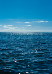 Fototapeta premium views sea color blue sky reflection sun