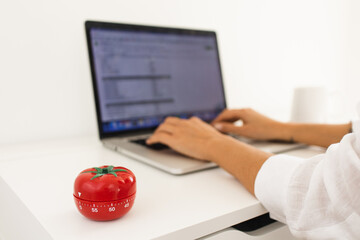 Pomodoro Technique Person Working From Home Remote Work