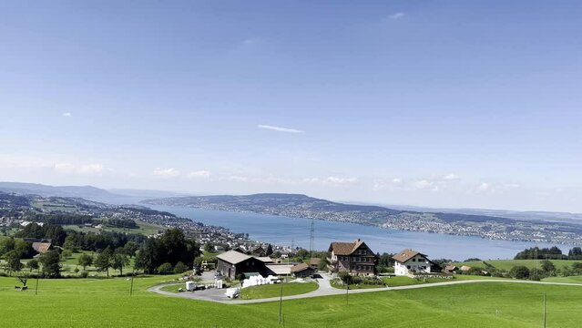 Wonderful landscape on Lake Zurich