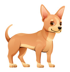 Chihuahua dog vector cartoon illustration