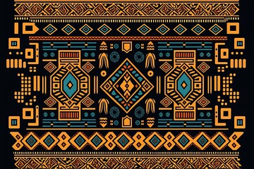 Tribal ethnic motifs. Aztec pattern. Ethnic ornament. Generative AI
