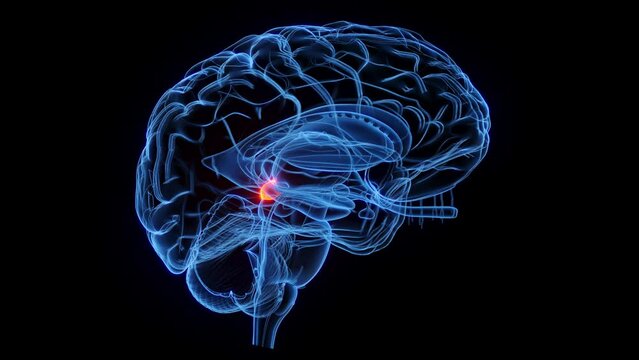 3D rendered medical animation of the superior colliculus