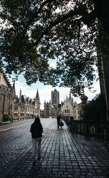 View of the streets of Ghent