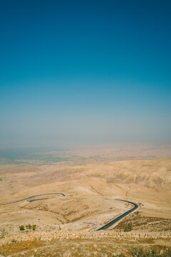 The view from the slopes of Mount Nebo in Jordan.