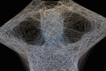 Abstract man made of wires